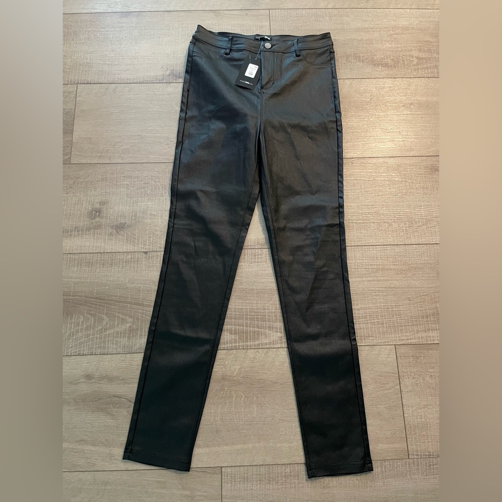 Fashion Nova Faux Leather Skinny Pants - large